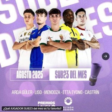 西甲8月最佳U23候选:皇马小将居勒尔领衔,赫塔费中场里索3场3球